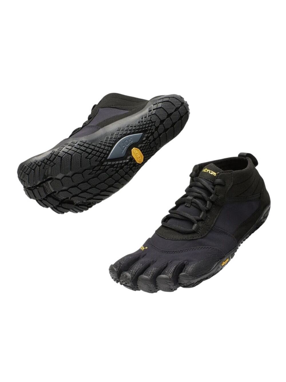 Vibram Womens V-Trek Hiking Shoes US 8 EU 38 Black Treking Climbing NWOB